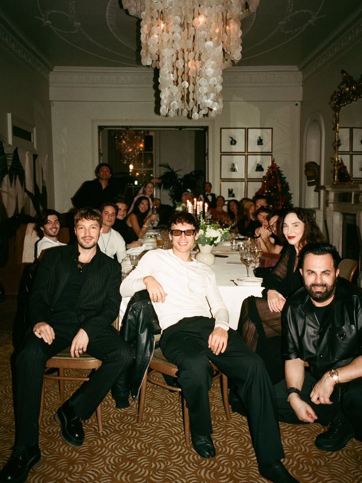 Guests celebrating at a dinner event