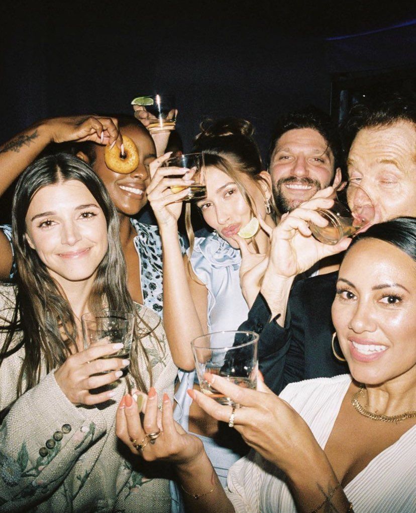 Friends celebrating together at a party